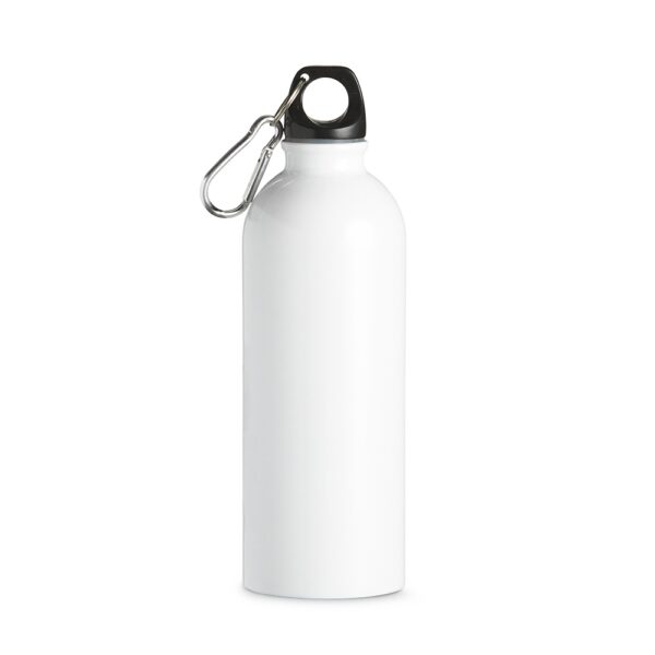 Squeeze de inox 500ml com tampa rosqueável, ideal para personalização em brindes corporativos