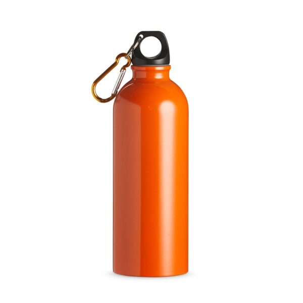 Squeeze de inox 500ml com tampa rosqueável, ideal para personalização em brindes corporativos