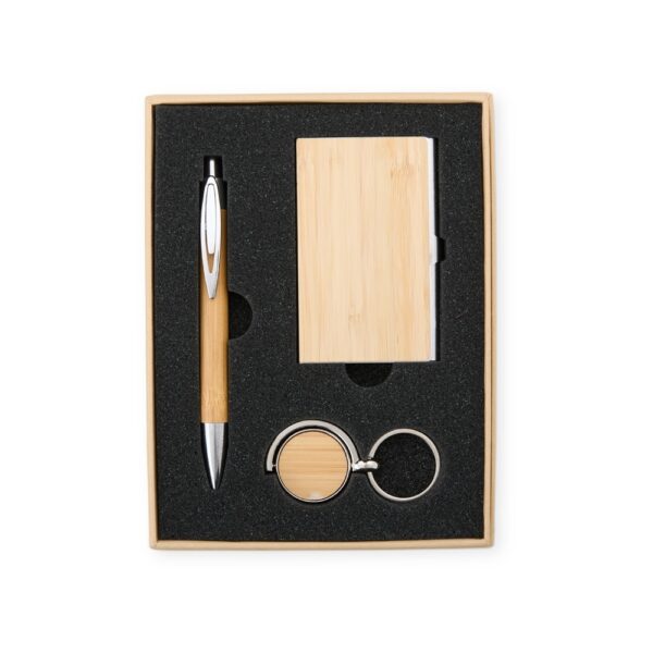Kit Executivo Ecológico 3 Peças Fibra de bambu