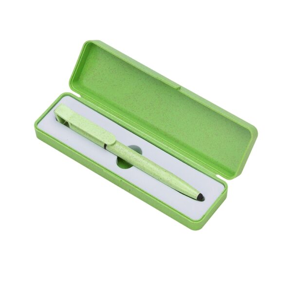 Estojo ecológico em fibra de bambu com acabamento natural e berço de espuma interno para acomodar uma caneta. Produto sustentável, elegante e ideal para compor kits corporativos personalizados. Excelente opção de embalagem para brindes ecológicos empresariais, ações promocionais, eventos e presentes institucionais com foco em responsabilidade ambiental.